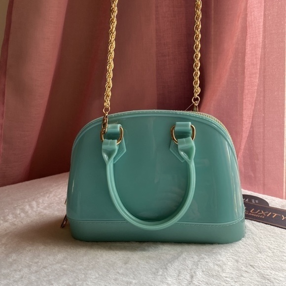 Turquoise Tempest: The Deluxity LA Crossbody with‎ a Golden Twist - Picture 1 of 10